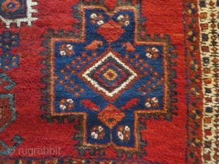So called Outback Afshar, early 20th. c. Ex Thomas Cole rug, 178x165cm. good condition and very nice colours. Cotton warps and very minor wear and one lazy line.     