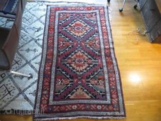 Karabagh rug, early 20th. c. 189x113 cm. Good condition, corrosive black and a couple of syntetic reds.
Rug is washed.              