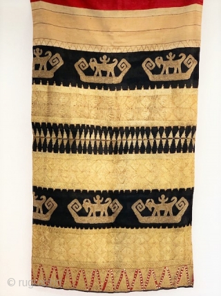 22K gold thread tapis from Lampung Sumatra. first quarter of the 20th c                    