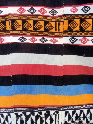 KILIM / FLAT WEAVE called "Kpoke" and woven by the Mende people in Sierra Leone in West Africa. The women of this group spin the fine cotton required for these kilims but  ...