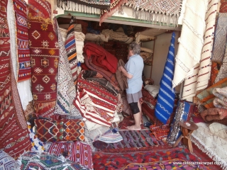 OLD AND VERY FINE MORROCAN BERBER TENT BAG from the region of Khemisset in the western Middle Atlas. This was probably owned by one person in the family to store precious items  ...