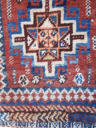 GABBEH TRIBAL BAG probably woven by Lurs. Although the design is more Kurdish in appearance examination of the weave on the reverse, together with the colours, shows that this is a Gabbeh.  ...