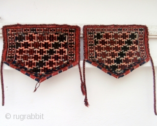 YAMOUT TURKOMAN ANIMAL TRAPPINGS. A rare pair of trappings which are thought to be decorations for the knees of a camel on ceremonial occasions. Siawosch Azadi mentions them in his excellent book,  ...