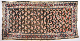 Circa 1900s or Little More Early Caucasian Karabağ Decorative Flower Design Rug.It's in Perfect Condition Size 145 x 275 Cm             