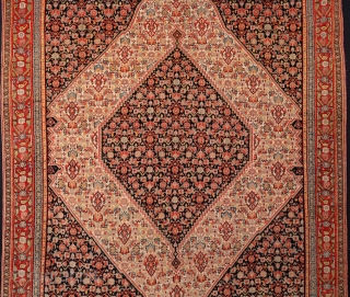 19th century Persian Senneh Rug Its in perfect condition good high pile on it silk selvedges All original untouched piece size 135 x 200 cm        