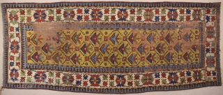 Mid.19th Century Caucasian Gendje Rug Size 111 x 267 Cm                       