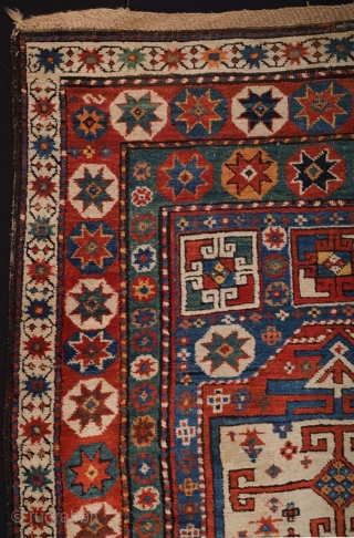 19th century an unusual caucasian rug ıts generally in good condition and nice colors size 110 x 290 cm              