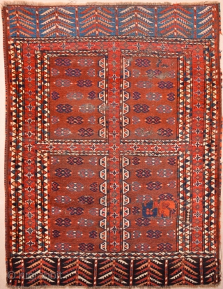 Lovely Colors Circa 1800s Yamud Engsi It Has Unusual Elems Size 135 x 180 cm                  