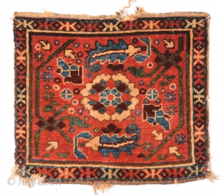 19th Century Karakalpak Beauty Bagface.All The Colors Are Naturel And Untocuhed One.It'sin Good Condition.Size 37 x 43 Cm.               