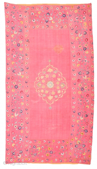 19th Century Indian Textile It's in Perfect Condition Size 70 x 128 Cm                    