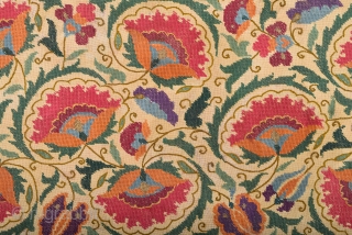 19th Century Beauty Small Suzani or Turkish Textile Size 36 x 80 Cm                    