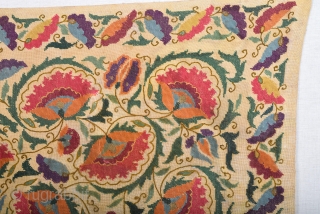 19th Century Beauty Small Suzani or Turkish Textile Size 36 x 80 Cm                    