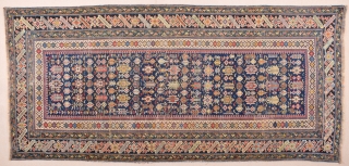 19th Century Caucasian Chi-Chi Rug.It Has Great Colors.Size 130 x 275 Cm                     