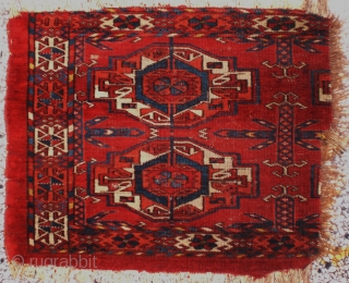 Early Tekke Torba Fragment, 41 x 34 cm, fantastic colors, very very fine weave...                   