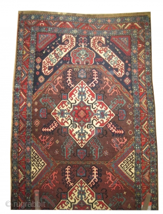


Kouba Caucasian knotted circa in 1918 antique, 295 x 133 (cm) 9' 8" x 4' 4"  carpet ID: RS-350 
The knots, the warp and the weft threads are hand spun wool,  ...