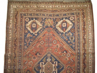 

Qashqai Persian knotted circa 1910 antique, collectors item, 197 x 140 cm  carpet ID: K-4603
The black knots are oxidized. The knots, the warp and the weft threads are mixed with hand  ...