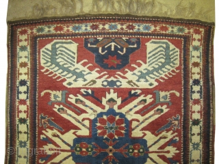 


Tchelaberd-Dragon Caucasian knotted circa 1915 antique, collectors item. 170 x 140 cm 
 carpet ID: K-3308
Rare size. The knots, the warp and the weft threads are hand spun lamb wool. The black  ...