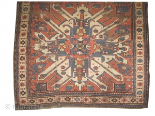 


Tchelaberd-Kazak Caucasian knotted circa 1885 antique, collectors item, 217 x 134 cm 
 carpet ID: K-4230
The black knots are oxidized, the knots are hand spun lamb wool, the warp and the weft  ...