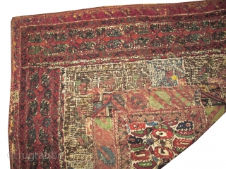 
Greek Iland patchwork woven circa 1860 antique, collectors item, museum standard, 67 x 67 cm  carpet ID: PT-1
Embroidered with silk and cotton, certain places to be stitched.
     
