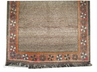 

	

Gabbeh Nomad Persian knotted circa in 1925 semi antique, collector's item. 185 x 116 (cm) 6' 1" x 3' 10"  carpet ID: M-356
The brown color is oxidized, the warp threads are  ...