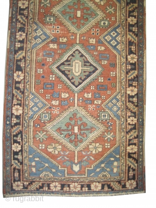 Heriz Persian, knotted circa 1920.  170 x 95 (cm) 5' 7" x 3' 1"  carpet ID: K-2556
The black knots are oxidized, the knots are hand spun lamb wool, the background  ...