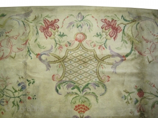 
Cogolin savonnerie French circa 1935 Semi-antique. Size: 535 x 345 (cm) 17' 6" x 11' 4" 
 carpet ID: P-5615
The knots are hand spun wool, high pile, perfect condition, all over floral  ...
