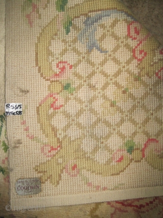 
Cogolin savonnerie French circa 1935 Semi-antique. Size: 535 x 345 (cm) 17' 6" x 11' 4" 
 carpet ID: P-5615
The knots are hand spun wool, high pile, perfect condition, all over floral  ...