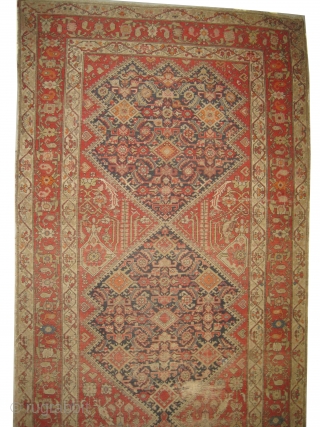 
Malaier Persian knotted circa in 1895 antique, collector's item, 296 x 151 (cm) 9' 8" x 4' 11"  carpet ID: RSZ-8
The knots are hand spun wool, the black knots are oxidized,  ...