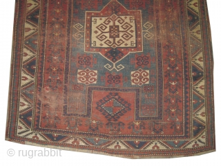 	

Fachralo Kazak Caucasian knotted circa in 1905 antique, collector's item. 217 x 183 (cm) 7' 1" x 6'  carpet ID: K-2931
Prayer design, the centro medallion and the surrounded large border are  ...