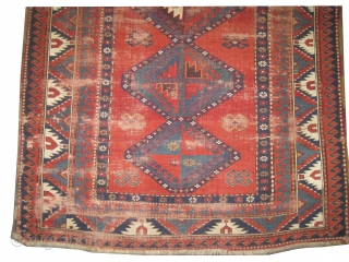 
Lori-pambak Caucasian knotted circa in 1905 antique, collector's item, 199 x 156 (cm) 6' 6" x 5' 1"  carpet ID: K-4031
The black knots are oxidized, the knots are hand spun wool,  ...