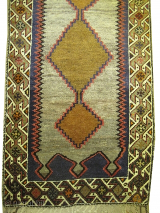 


Gabbeh Nomad Persian semi antique, 196 x 100 cm,  carpet ID: T-716
The knots are hand spun wool, the warp and the weft threads are mixed with wool and goat hair, the  ...