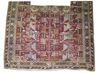

Horse cover Shirvan Caucasian knotted circa in 1918 antique, collectors item, 141 x 134 cm  carpet ID: H-295
The horse cover is hand knotted, the knots are hand spun lamb wool, the  ...