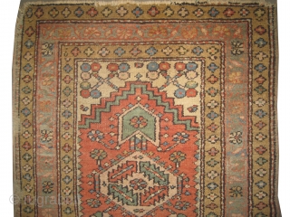 Heriz Persian knotted circa in 1921 antique, collectors item, 152 x 84 cm  carpet ID: K-3177
The knots are hand spun wool, the black knots are oxidized, the background color is warm  ...