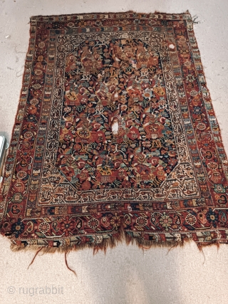 Amazing antique 19th century rug from shiraz-Iran (kashkai)
Even in this situation it is highly decorative and eye catching.
SIZE: 130cm/180cm
vegetable colours             