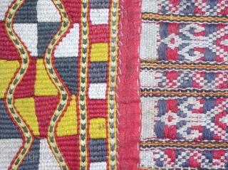 Ceremonial jacket, "bajuh" cotton, 24" long by 17" across. Iban people, Sarawak                     