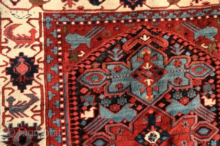 Very good antique Kuba Alpan, Caucasus, last quarter 19th century, very good condition with substantial oxidation of black, small old restoration on two corners, some minor reworking of selvages, size: ca 230  ...