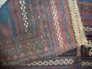 Good mixed piled and flat-woven baluch, good condition and colours including lovely green,  315 x 150 cm, 10.3 x 4.9 ft.           