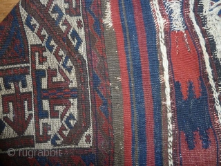 Lovely small antique baluch rug, good colours, 90 x 170 cm,                      