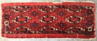 Tekke torba, rare 3-gül type, early/mid 19th c., 114 x 44 cm, PUBLISHED: Rageth, Turkmen Carpets, pl. 57               