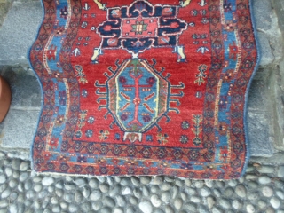 A rare pair of antique Azeri Persian carpets in very good conditin. Natural dyes for these 2 rugs. The sizes are upon the last photo.
More pictures or info on request.  REGARDS  ...
