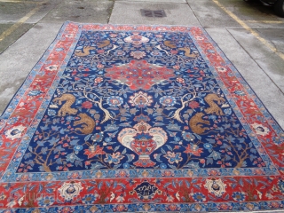 Antique Persian TEBRIS in good condition .
Original design and color for this carpet.
385 x 285 cm. is the size.
More info and pictures on request.
ALL THE BEST FROM COMO !

    