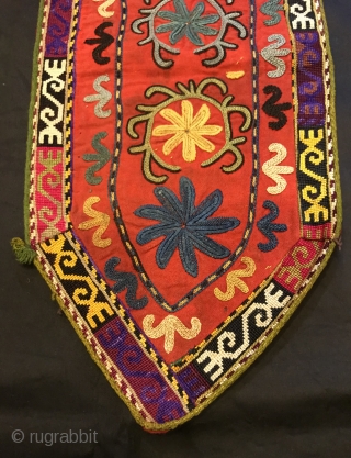 Uzbek nomads lakai embroidered textiles, antique ornaments accessories, silk embroidered hanging wall textiles

Size : 44 cm x 21 cm

Fast shipping worldwide 

Thank you visiting for my shop :)     