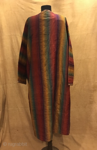 Uzbek Vintage silk ikat chapan clothes, ethnic tribal unique silk robe caftan 

Size 
Height : 120 cm
Under arm : 75 cm
Shoulder size : 60 cm

Fast shipping worldwide 

Thank you visiting for my  ...