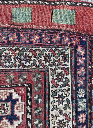 Shahsavan Sumak Bag complete with red kilim back in good original condition with beautiful colors including purple - see detail pictures -           