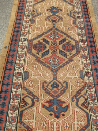 Dated Antique Sarab runner (1295 or approx 1878).Very good original condition no repairs ,one small finger sized hole,macrame ends unravelling. Slightly wider one end than other . A remarkably well preserved antique  ...