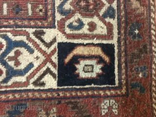 Afshar classic 19th Century  well worn rug with nice color.
                      