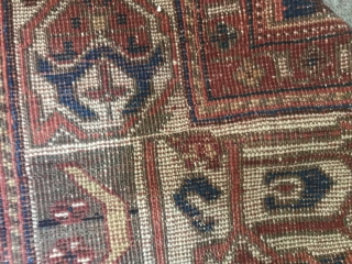 Afshar classic 19th Century  well worn rug with nice color.
                      