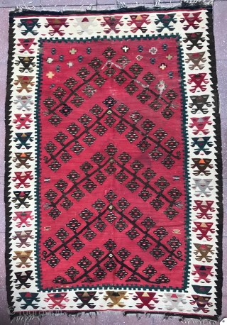 Sharkoy kilim circa 1900 , price : 700 euro + shipping , size : 159x116cm , 
condition as photos avove. please don' ask for more photos ! thanks.     