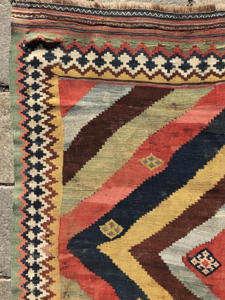 Southpersian Gashgai Kilim
Mid 19th century with condition problems
260x162 cm                        