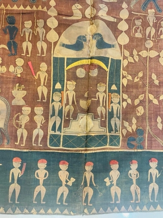 Antique Kanduri Cloth Applique Presented by Pilgrims as an offering at the grave of the muslim prince Sara Masoud in Varley , uttar Pradesh, India.        